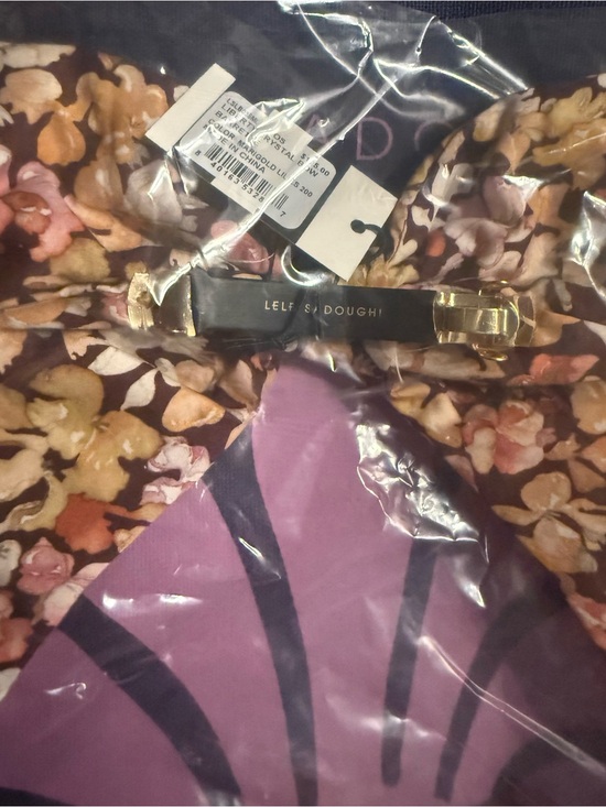 Lele Sadoughi NWTs liberty Floral Gem Embellished Bow Hair Marigold main image 5